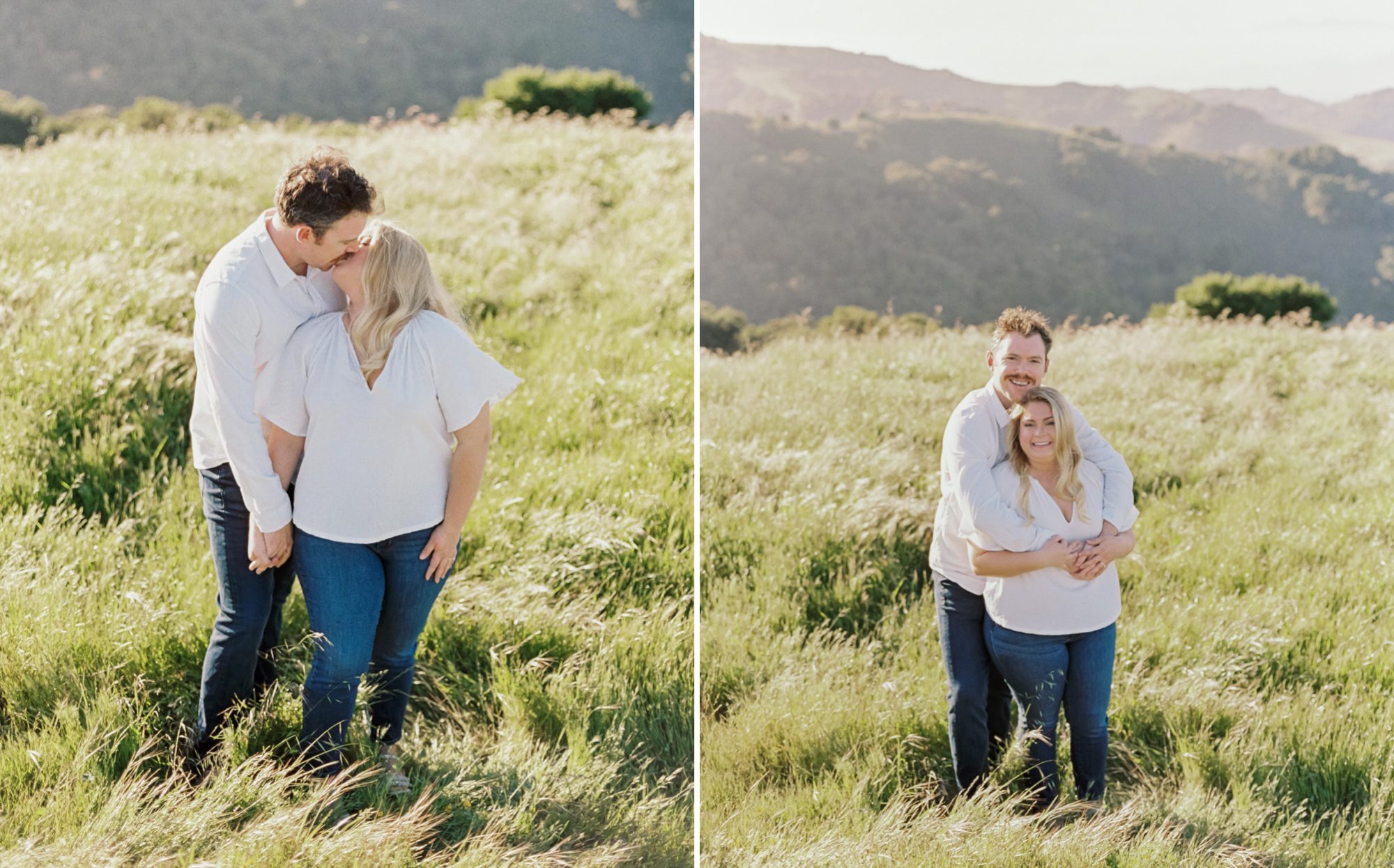 Engagement photos on Film at scenic Prefumo Canyon hills in San Luis Obispo by wedding photographer Jessica Sofranko