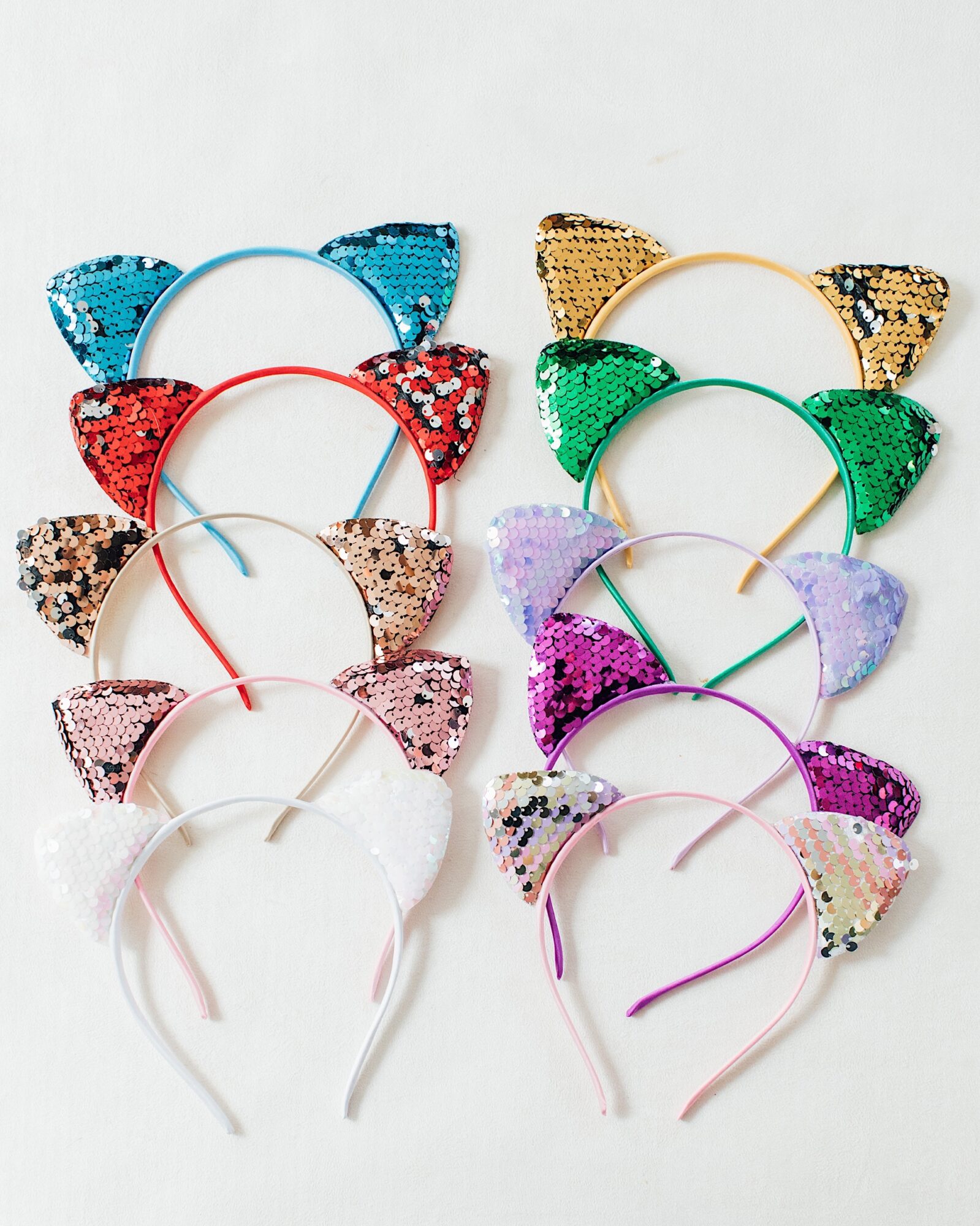 halloween cat themed bachelorette party multicolor sequin ears