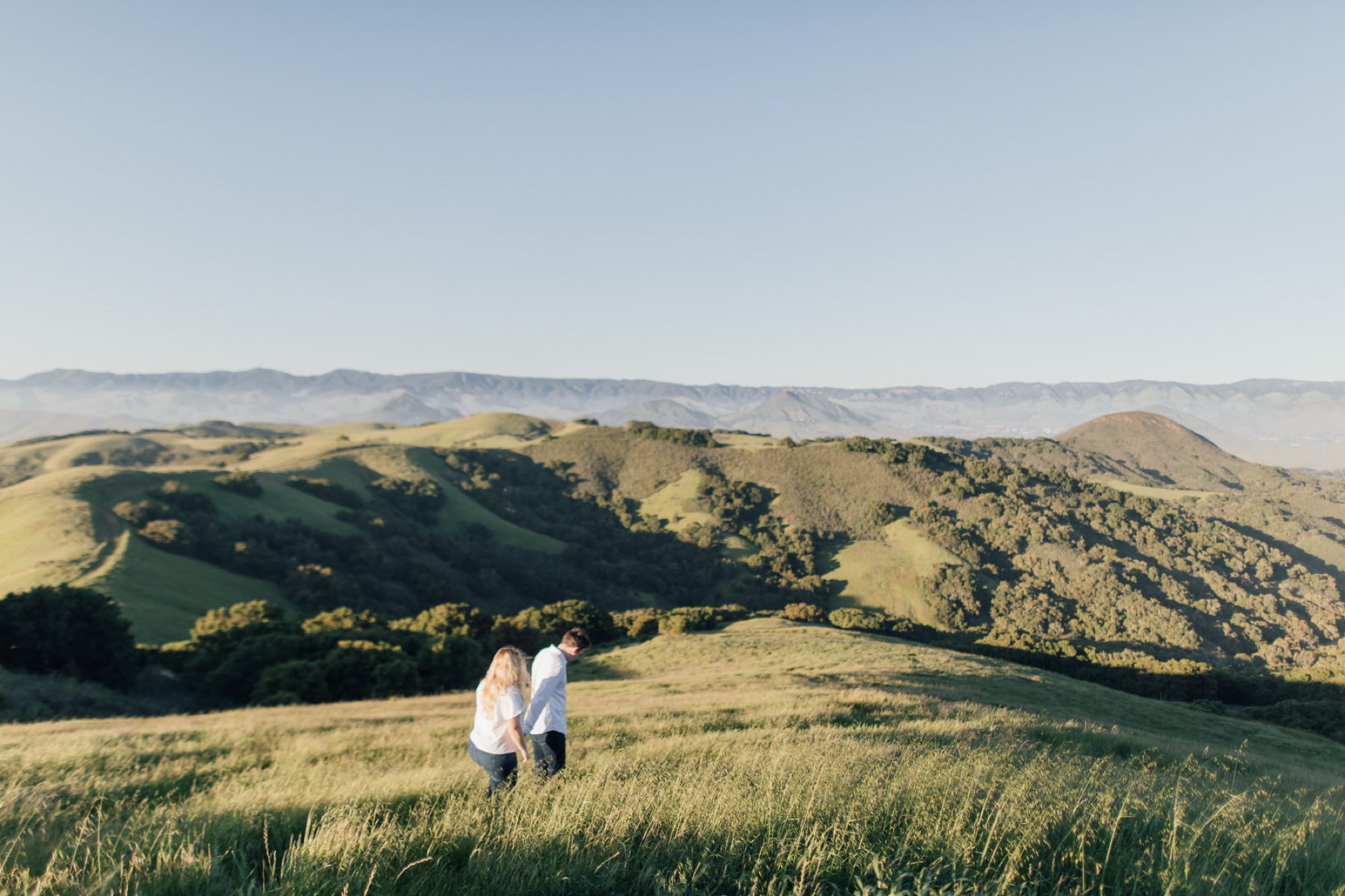 Engagement photos on Film at scenic Prefumo Canyon hills in San Luis Obispo by wedding photographer Jessica Sofranko