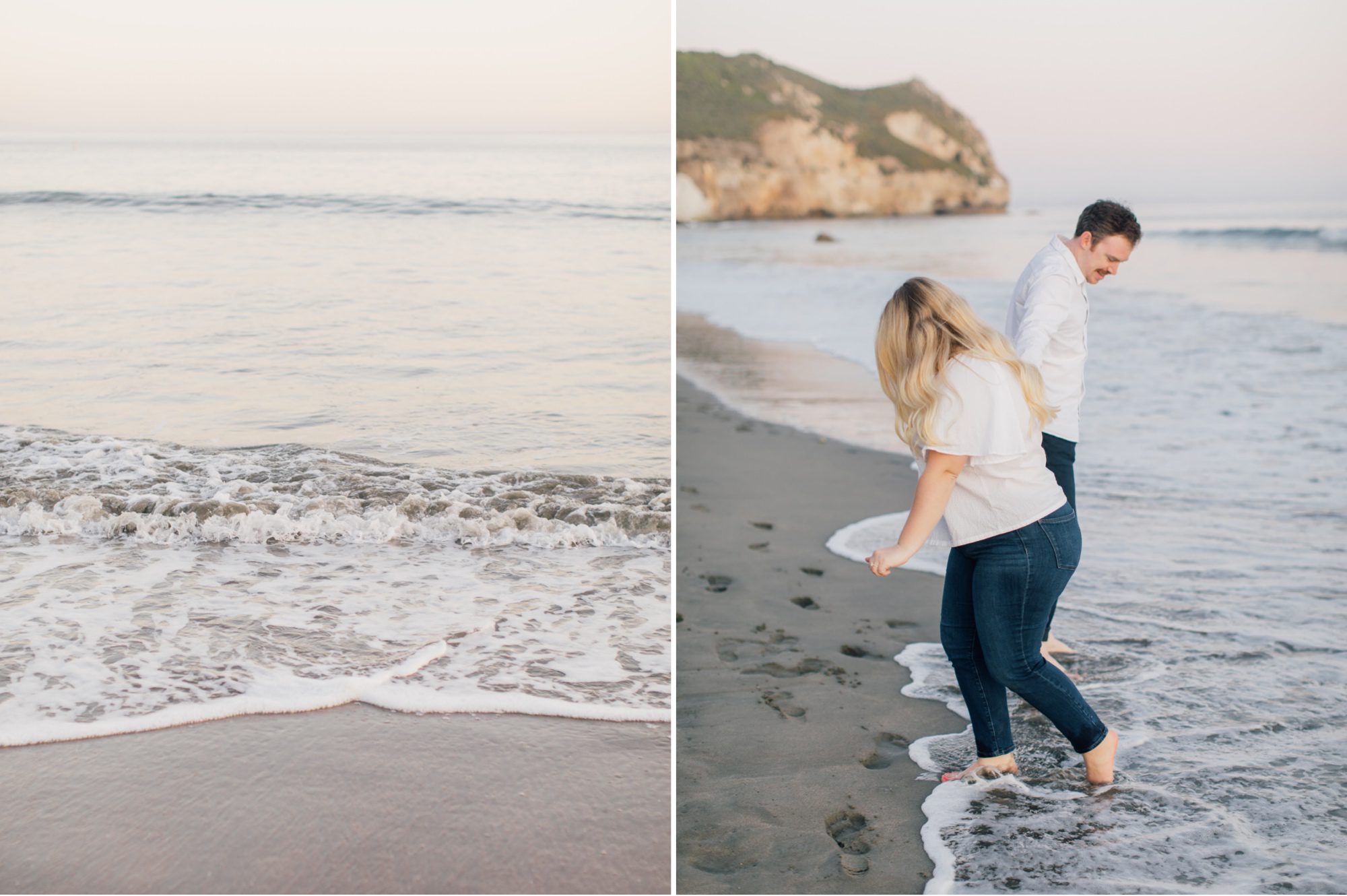 San Luis Obispo Engagement Session on Film at scenic Avila Beach by wedding photographer Jessica Sofranko