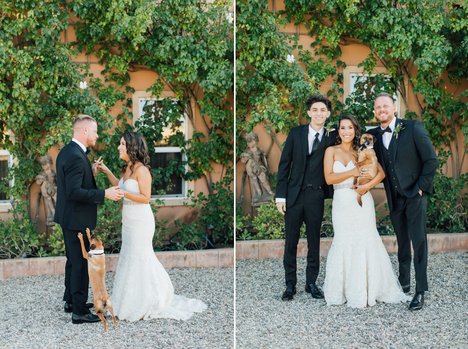 First new family photo of couple at their Aterno Estate Wedding by Jessica Sofranko