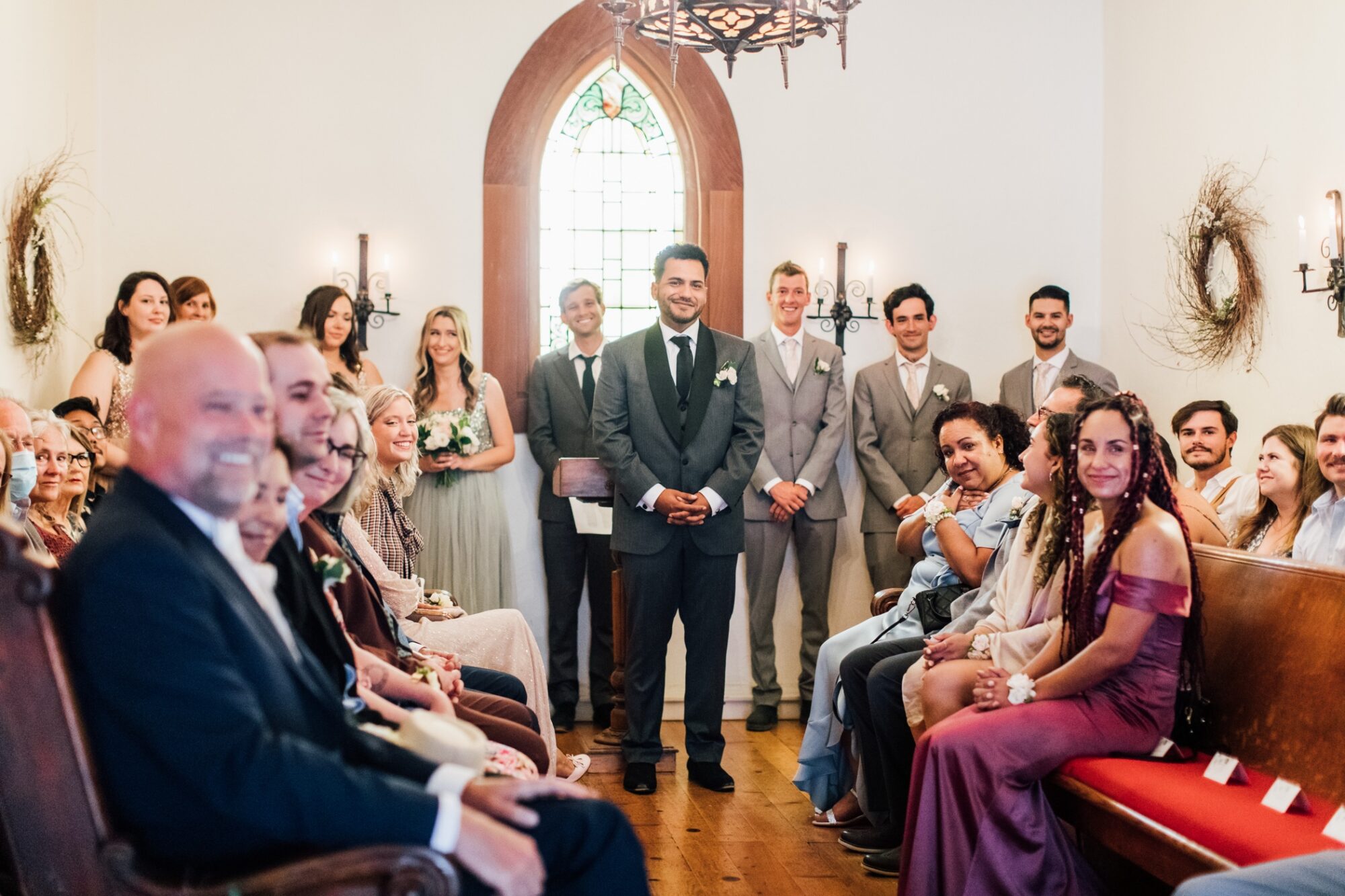 eremony at Harmony Chapel wedding in Cambria, CA