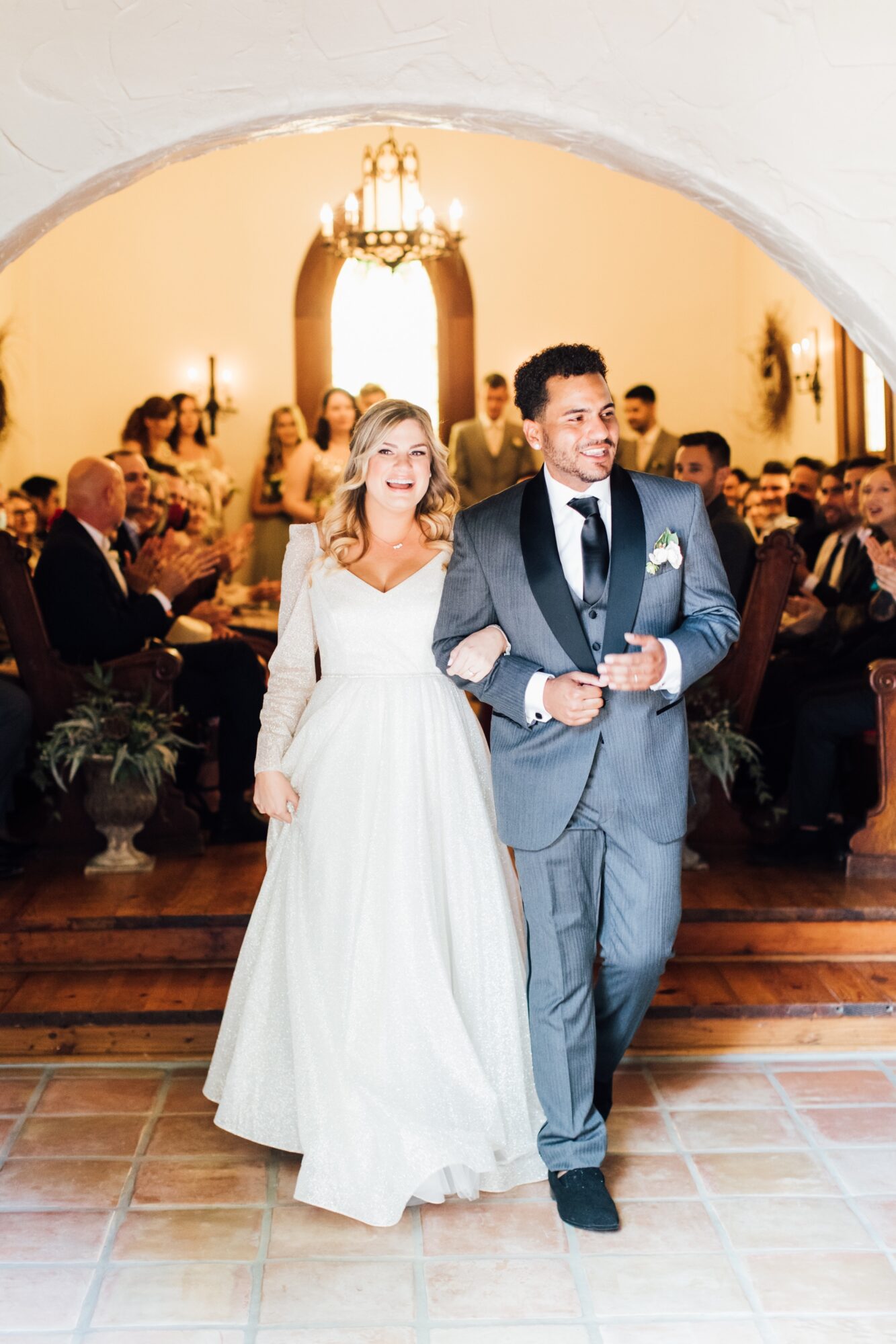 ceremony at Harmony Chapel wedding in Cambria, CA