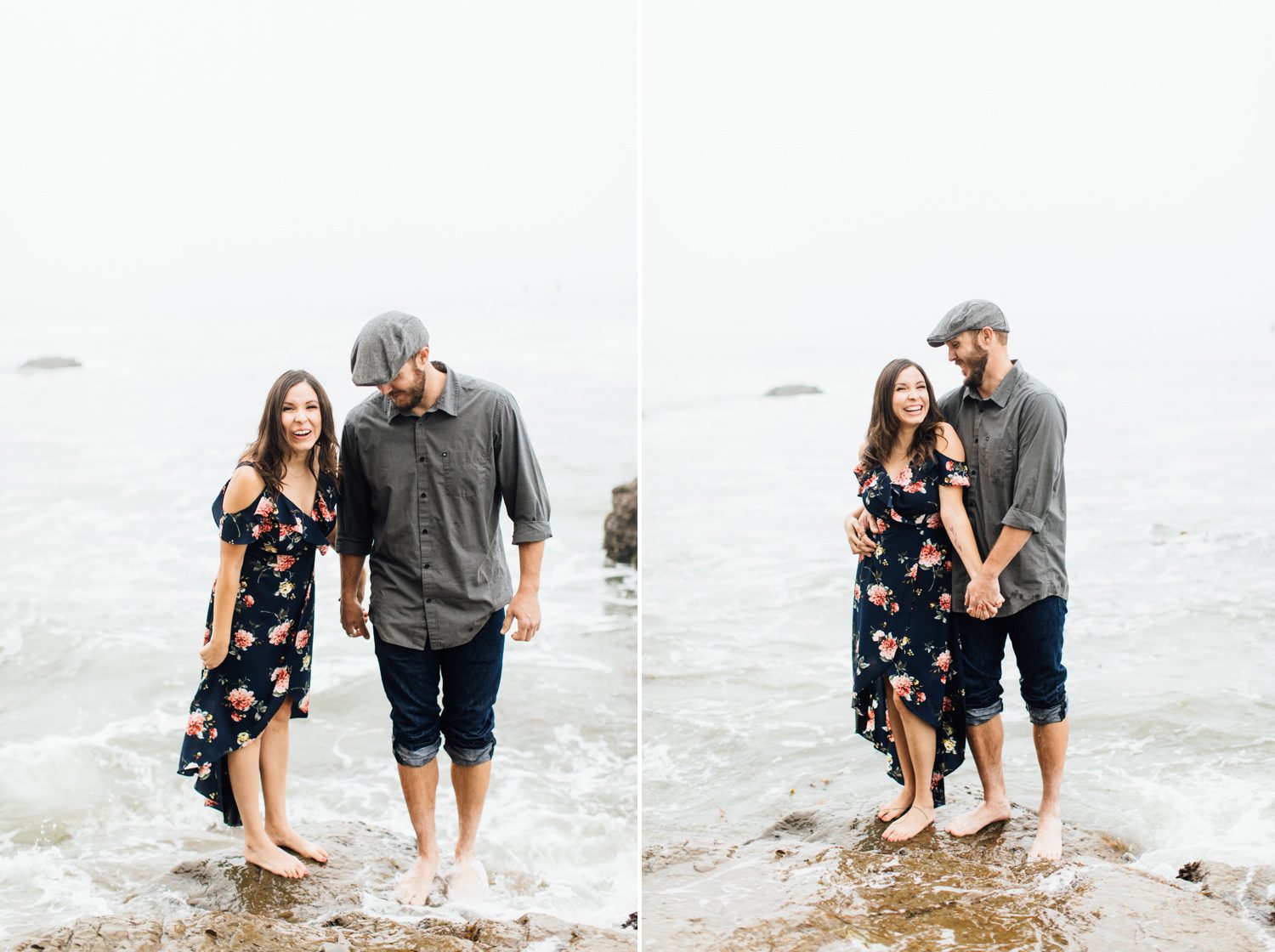 Shell beach couple engagement session