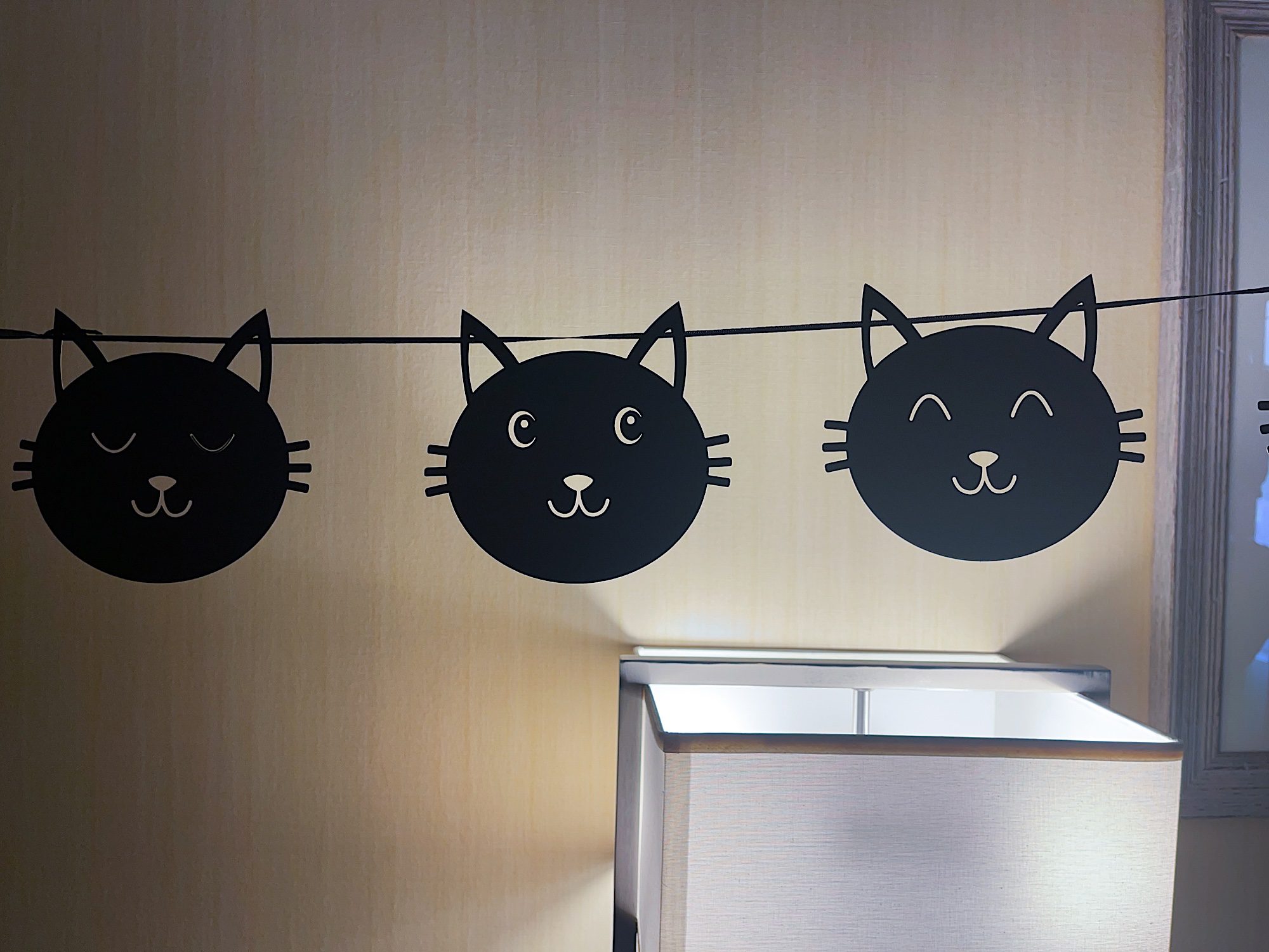 cat garland for getting meowied last meow before the vow party