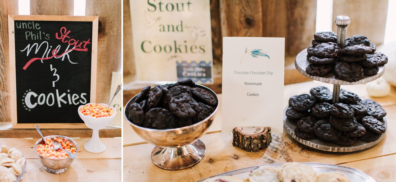 Wedding Refreshments of Cookies and Stout