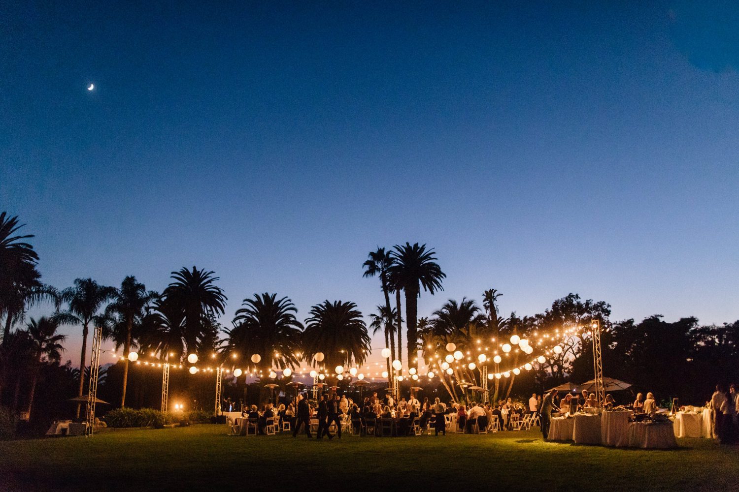 Globe Lights at California Wedding Reception