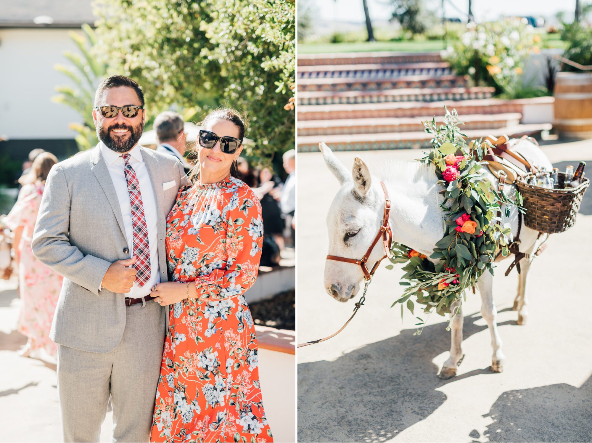beer burros serving beer at spanish inspired destination wedding at la Lomita Ranch